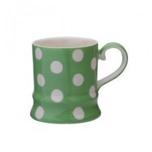 Henkelbecher, grüne Punkte