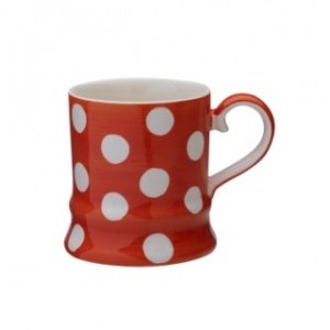 Henkelbecher, rote Punkte