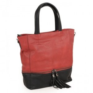 Henkeltasche Arles rot/schwarz