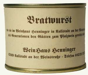 Henningers Pfälzer Bratwurst 200 Gramm