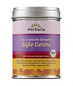 Herbaria Asien  Gewürz für Exotische Desserts Süße Geisha (110g Dose)