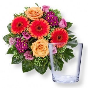 Herbstlaune und Glasvase