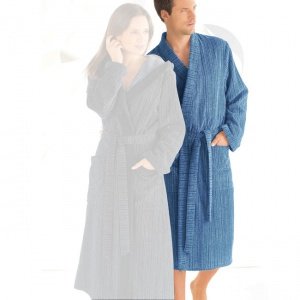 Herren-Kimono-Bademantel, Pure, blau