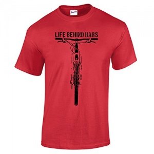Herren "Life Behind Bars" Mountainbike T Shirt Rot M