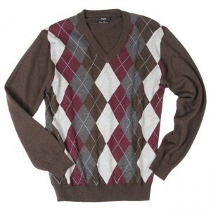 Herren-Rauten-Pullover Bugatti, braun