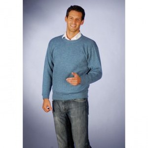 Herren-Rundhalspullover Royal Alpaka,hel