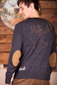 Herren Trachten Cardigan Henning anthraz
