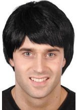Herrenperücke Deluxe schwarz