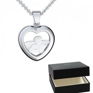 Herz Engel Anhänger Silber 925 Luxusetui