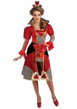 Herz-Königin Damenkostüm Märchen rot-gol