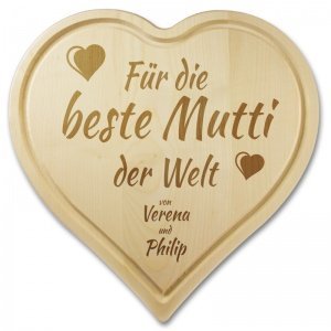 Herz-Schneidebrett *Für Mutti*