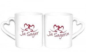 Herz-Tassen 2er-Set: Ja-Sager/ Ja-Sagerin