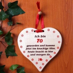 Herz aus Ahorn *Ich bin heute 70 geworde