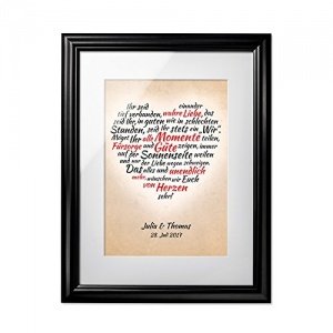 Herz aus Worten Kunstdruck