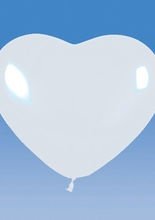 Herzballons weiß 5 Stück