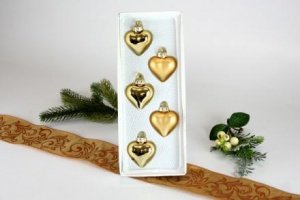 Herzen Set 5 tlg. inkagold