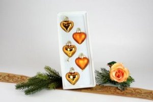 Herzen Set 5tlg. Blutorange