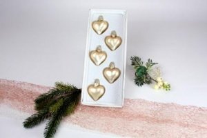Herzen Set 5tlg. Champagner