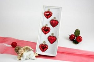 Herzen Set 5tlg. Rot