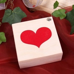 Herzkästchen mit Holzbuch *Ich Liebe dic
