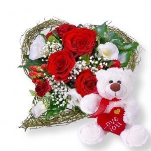 Herzklopfen und Love-Teddy