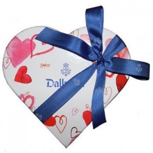 Herzpackung mit Herzmotiv Dallmayr