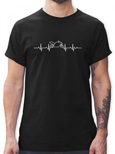 Herzschlag Motorrad T Shirt