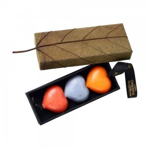 Herzseife in Blätterbox