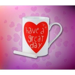 Herztasse mit Kreide