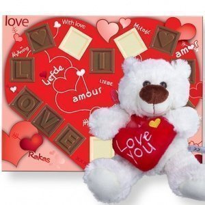 Herztelegramm I Love You! und Love-Teddy