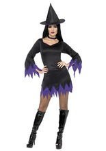 Hexe Damen-Kostüm schwarz-lila
