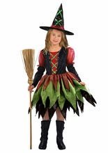 Hexe Halloween Kinderkostüm schwarz-grün