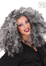 Hexen Perücke grau-schwarz