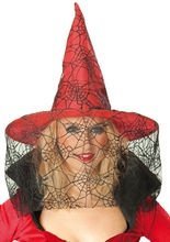 Hexenhut Spinnenschleier rot