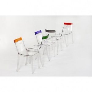 Hi Cut Stuhl 5850B5 transparent/orange v