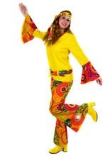 Hippie 60er 70er Anzug Flower Power Dame