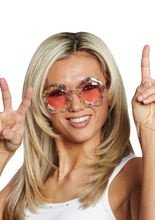 Hippie Blumen Nickel Sonnenbrille rosa-b