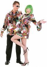 Hippie Hemd Rüschen schwarz M/L