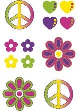 Hippie Klebe Abzieh Tattoos