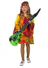 Hippie-Mädchen 60er 70er Kinderkostüm bu