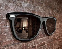 Hipster Brille Wandspiegel