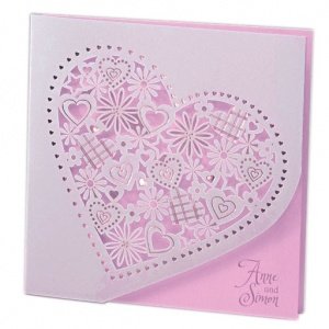 Hochzeitseinladung Alessa, perlmutt-flie