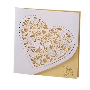 Hochzeitseinladung Alessa, perlmutt-gelb