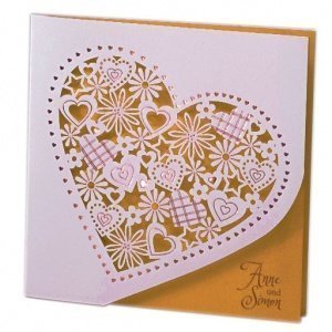 Hochzeitseinladung Alessa, perlmutt-gold