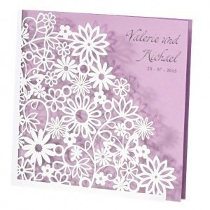 Hochzeitseinladung Dalia, perlmutt-flied