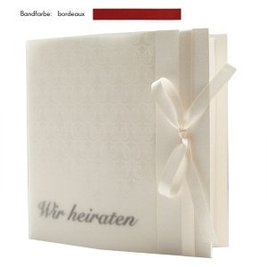 Hochzeitseinladung Elegance, bordeaux
