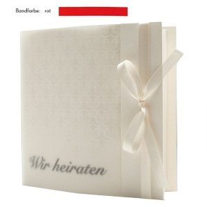 Hochzeitseinladung Elegance, rot