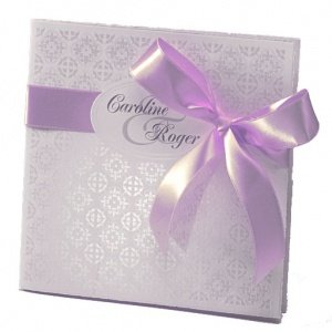 Hochzeitseinladung Lizzy, creme-flieder