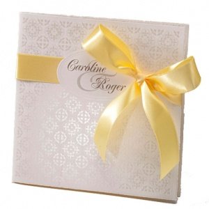 Hochzeitseinladung Lizzy, creme-gelb