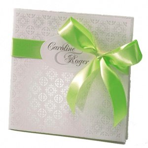 Hochzeitseinladung Lizzy, creme-grün